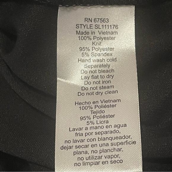 SLNY Metallic-Trim Capelet Sheath Black Dress New Size 4 - Picture 10 of 11